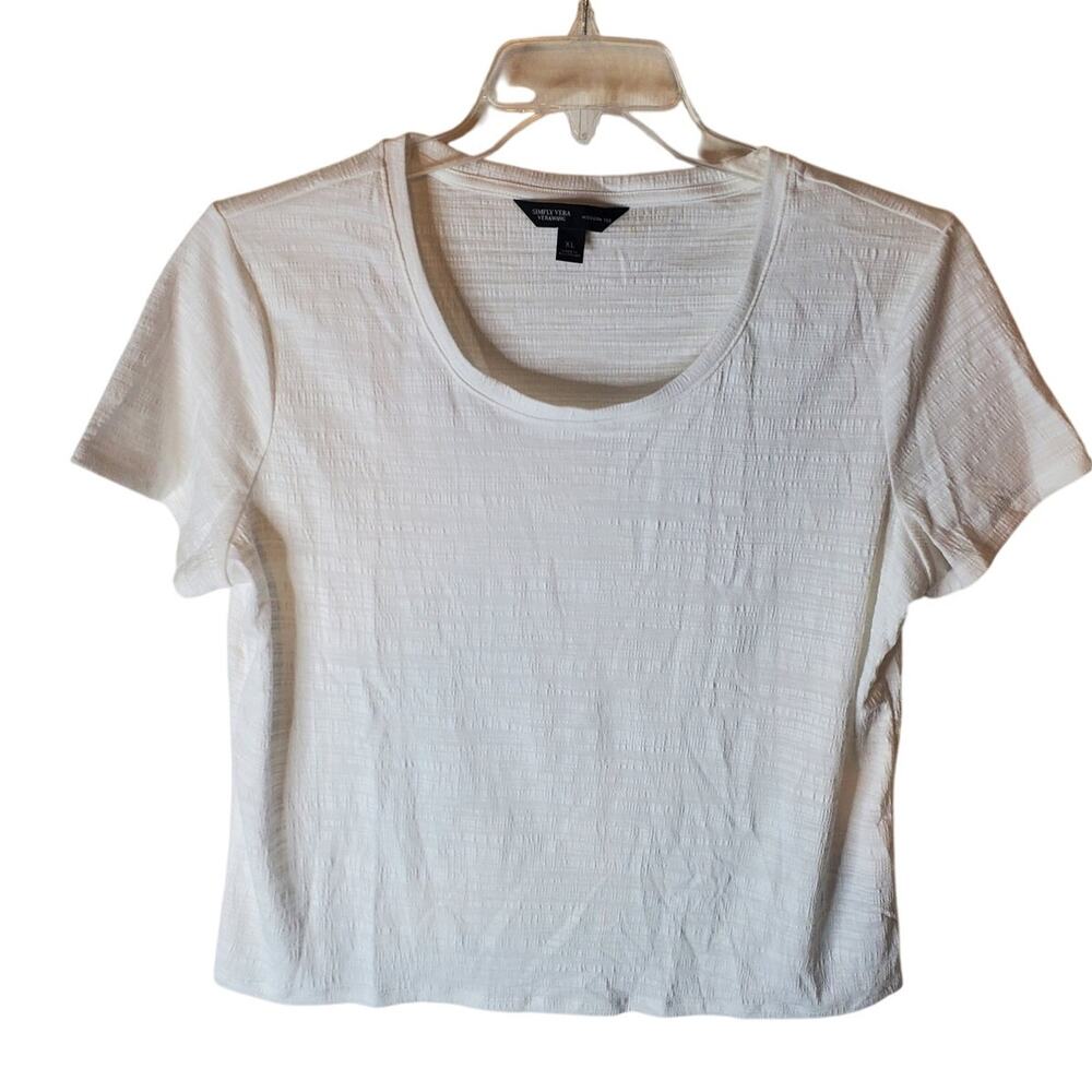 Simply Vera Vera Wang White Tee, XL